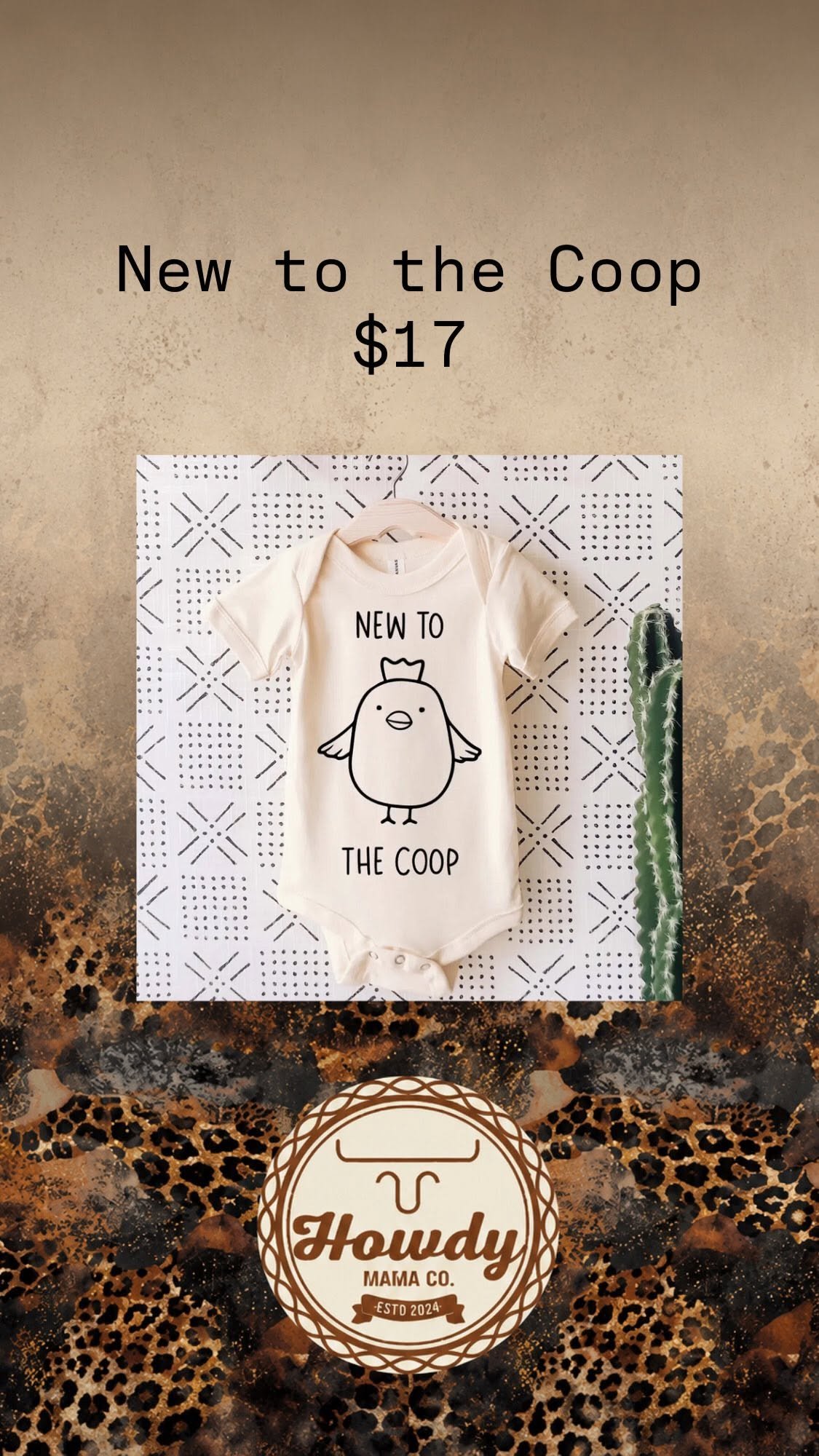 New to the Coop cream onesie with baby chick